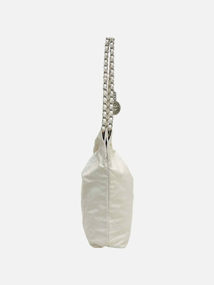 CHANEL 22 White Quilted Shoulder Bag