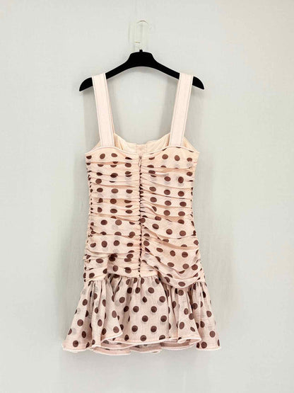 ZIMMERMANN Pink w/ Brown Size Medium Short Dress