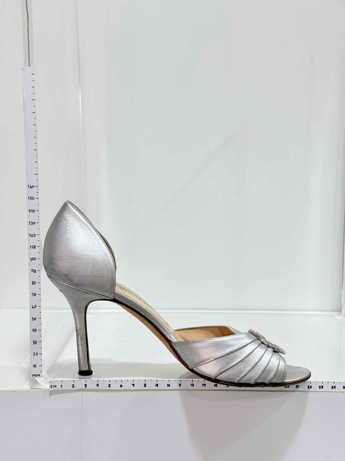 MANOLO BLAHNIK Silver Size EU 38.5 Heeled Sandals