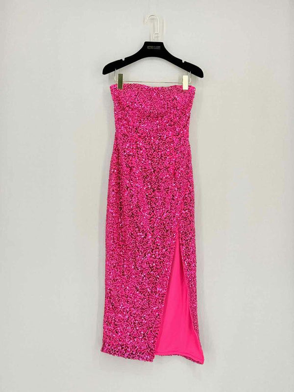 ELLE ZEITOUNE Anya Pink Size US 2 Midi Dress