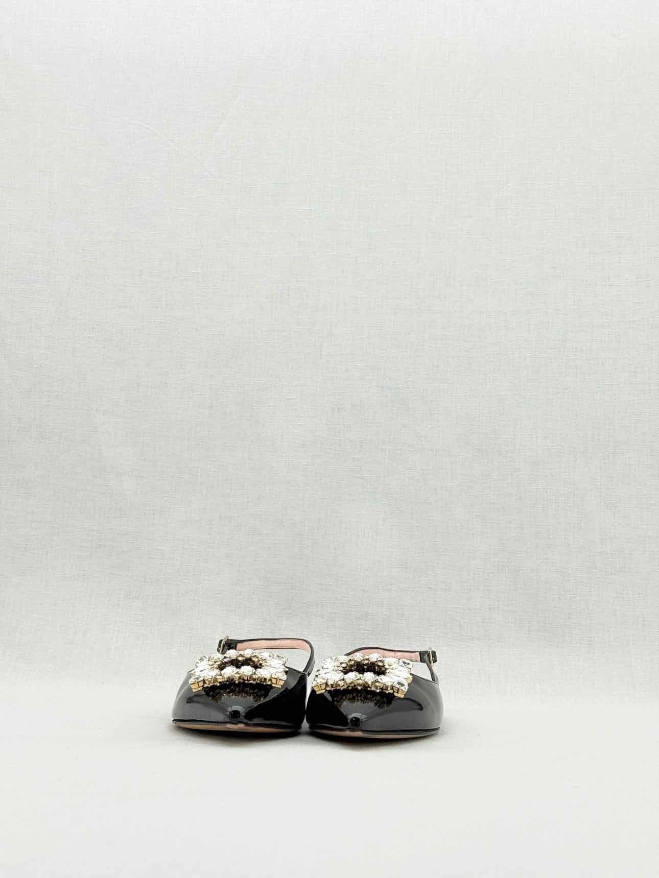 ROGER VIVIER Strass Black Size EU 37 Flats