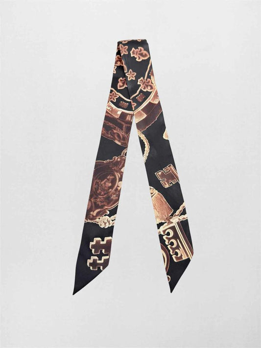 HERMES Noir Multicolore Twill