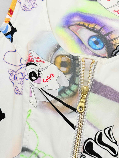 KENZO White Multicolor Size US 4 Short Dress