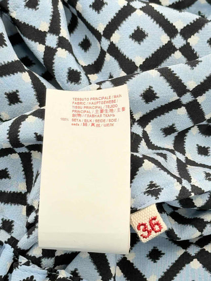 MARNI Blue Multicolor Printed Size US 0 Pants