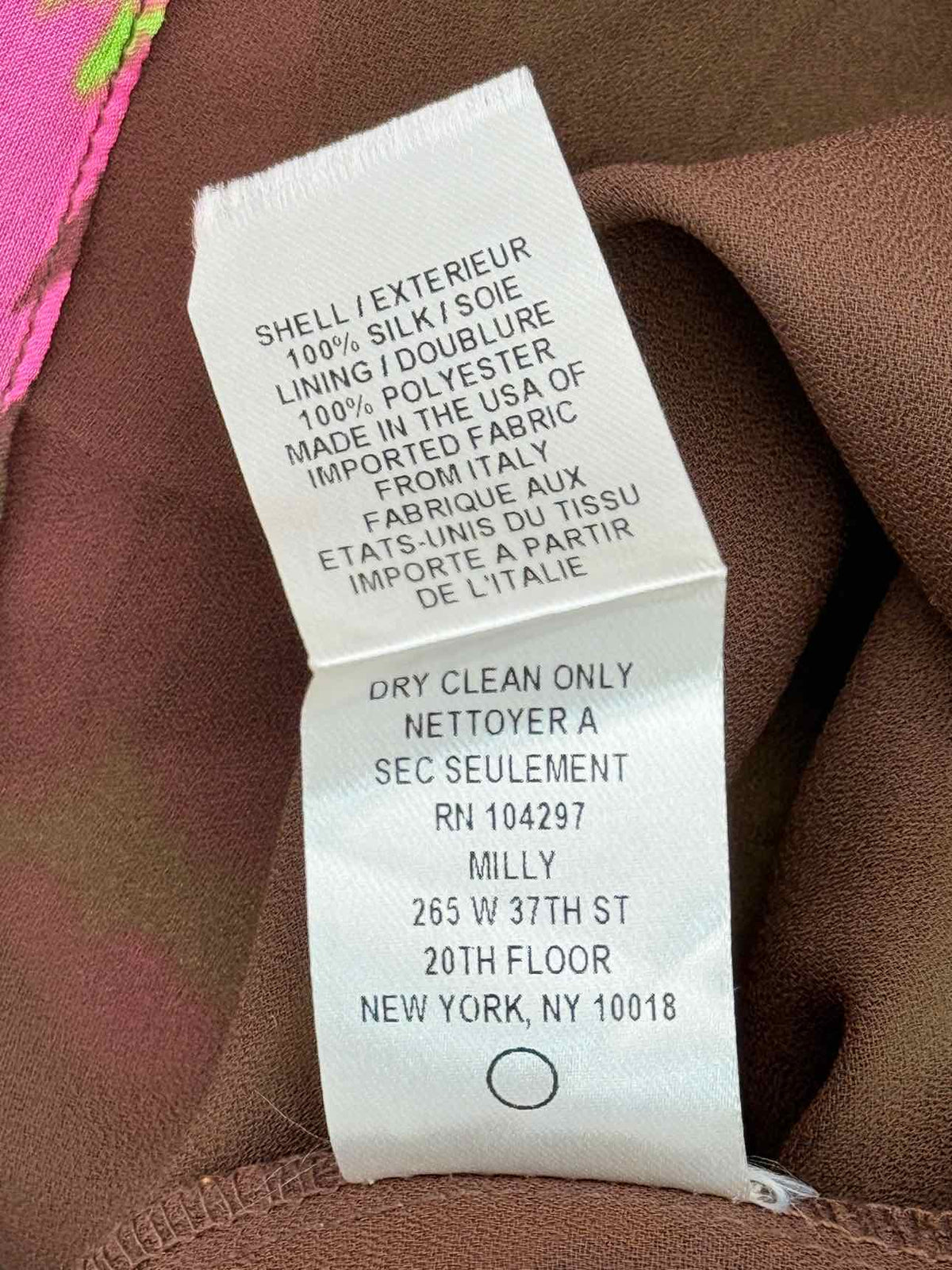 MILLY Brown Multicolor Size US 6 Short Dress