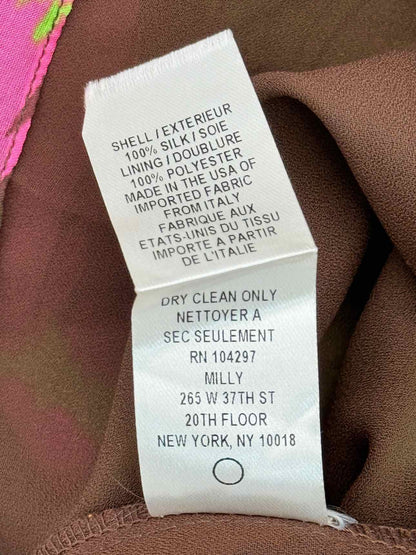 MILLY Brown Multicolor Size US 6 Short Dress