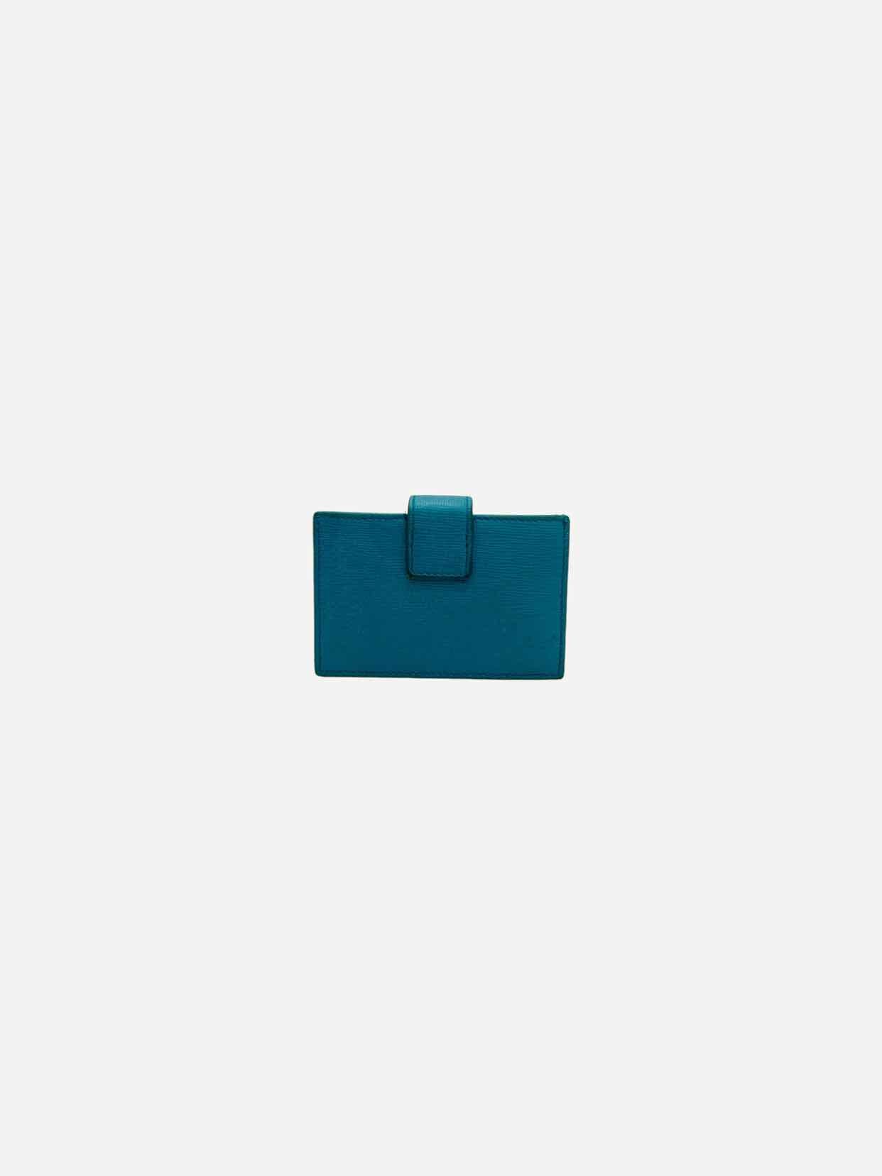 FENDI Elite Accordian Blue Card Holder