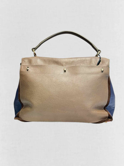 YVES SAINT LAURENT Brown, Orange & Purple Top Handle