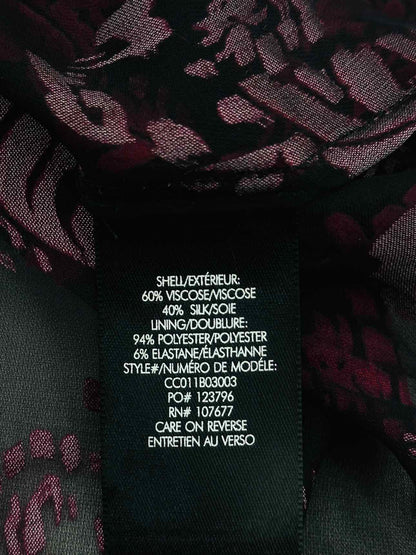 ALICE + OLIVIA Sheer Black & Pink Size XSmall Blouse