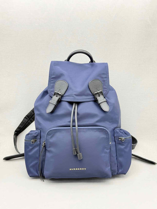 BURBERRY Navy Logo Print Backpack