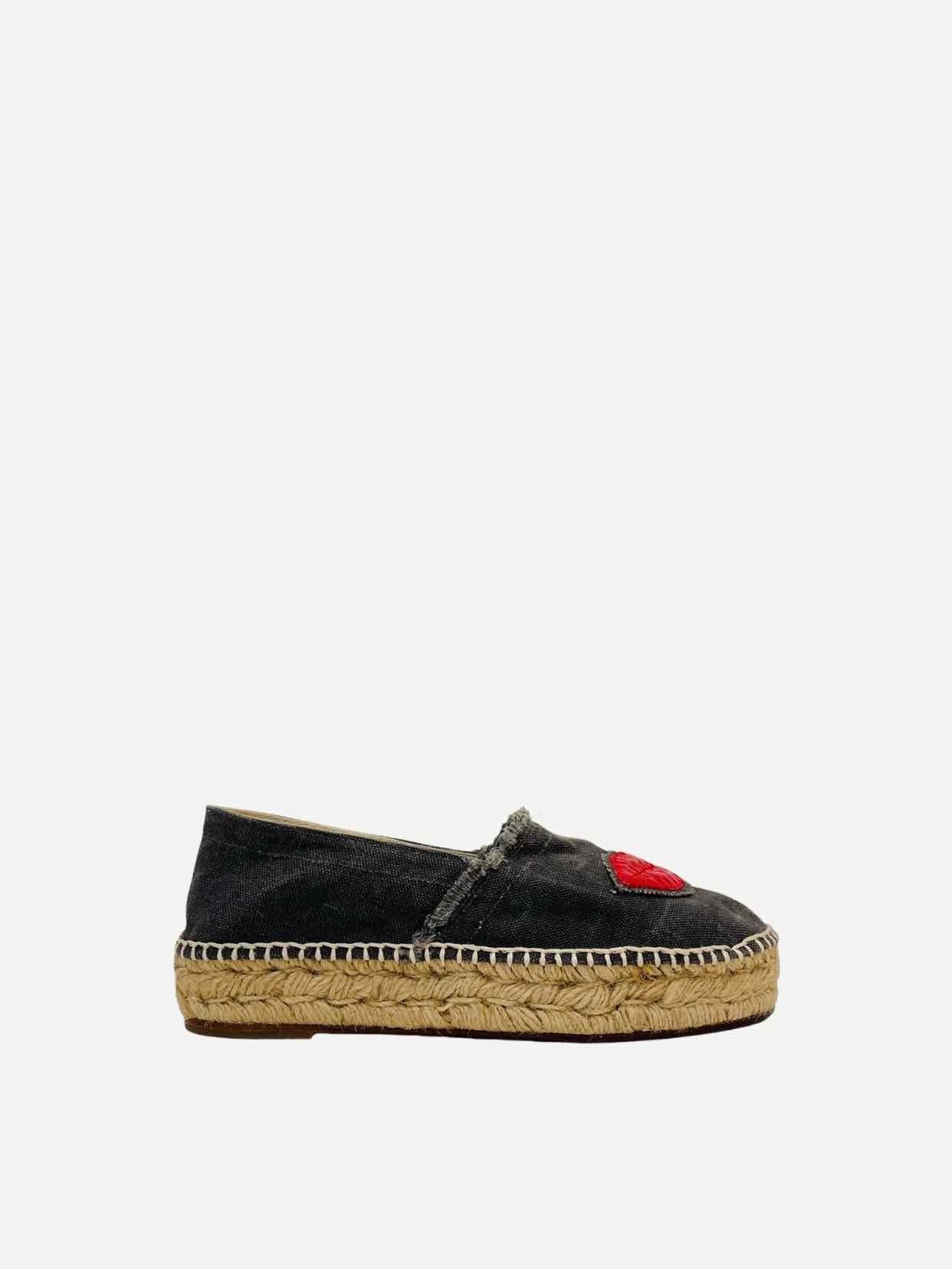 CHIARA BINI Espadrille Blue w/ Red Flats 36