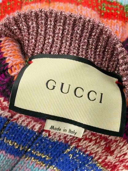 GUCCI Reversible Blue Multicolor Size Small Cardigan