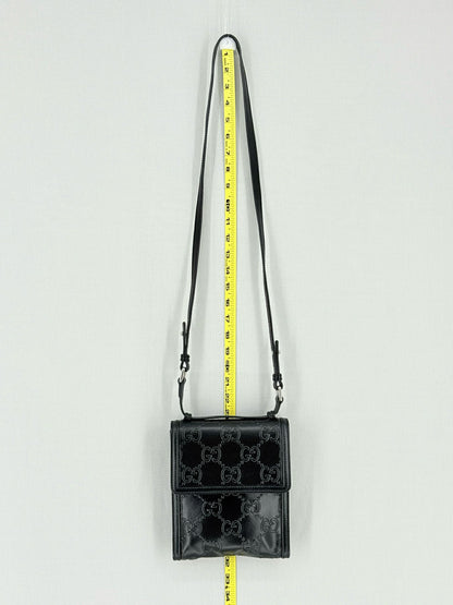 GUCCI Black GG Embossed Crossbody