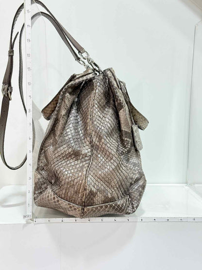 CELINE Vintage Brown & Grey Top Handle