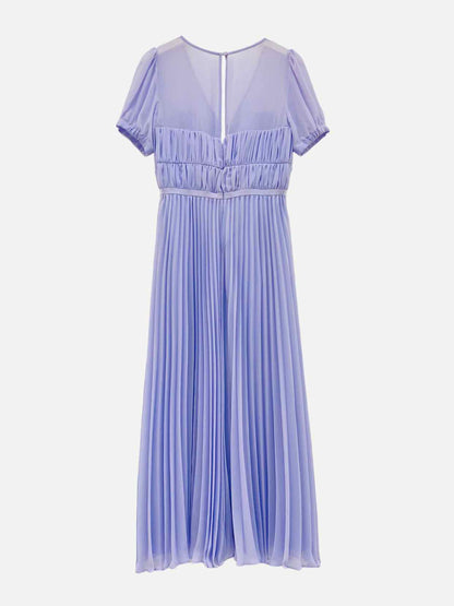 SELF-PORTRAIT Chiffon Lilac Size US 4 Midi Dress
