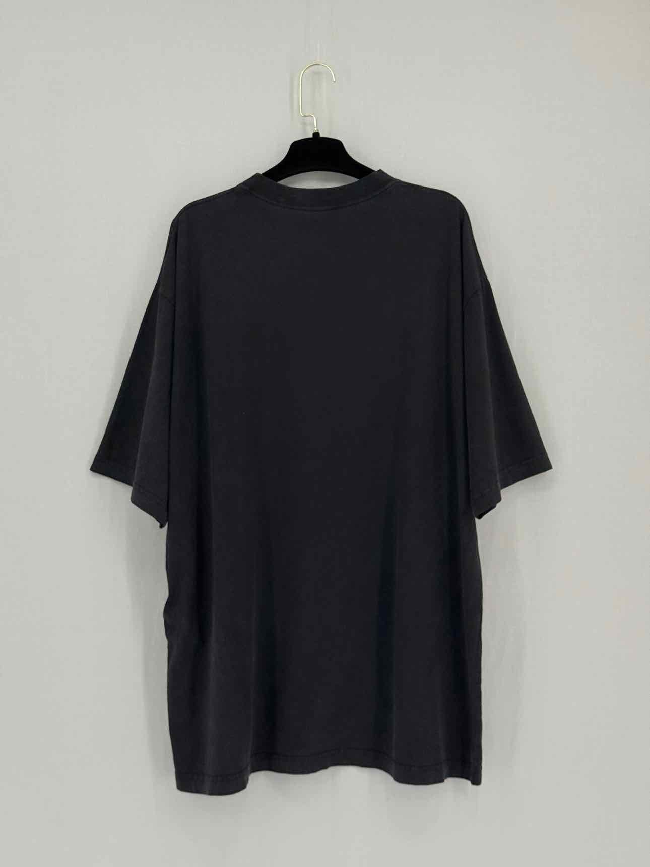 BALENCIAGA BB Stencil Print Black Size Large T-shirt