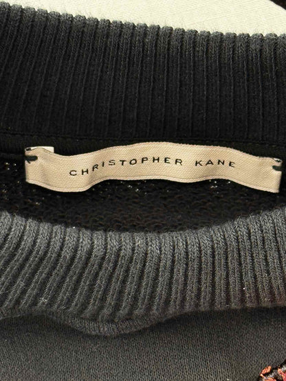 CHRISTOPHER KANE Black Multicolor Size XSmall Sweater