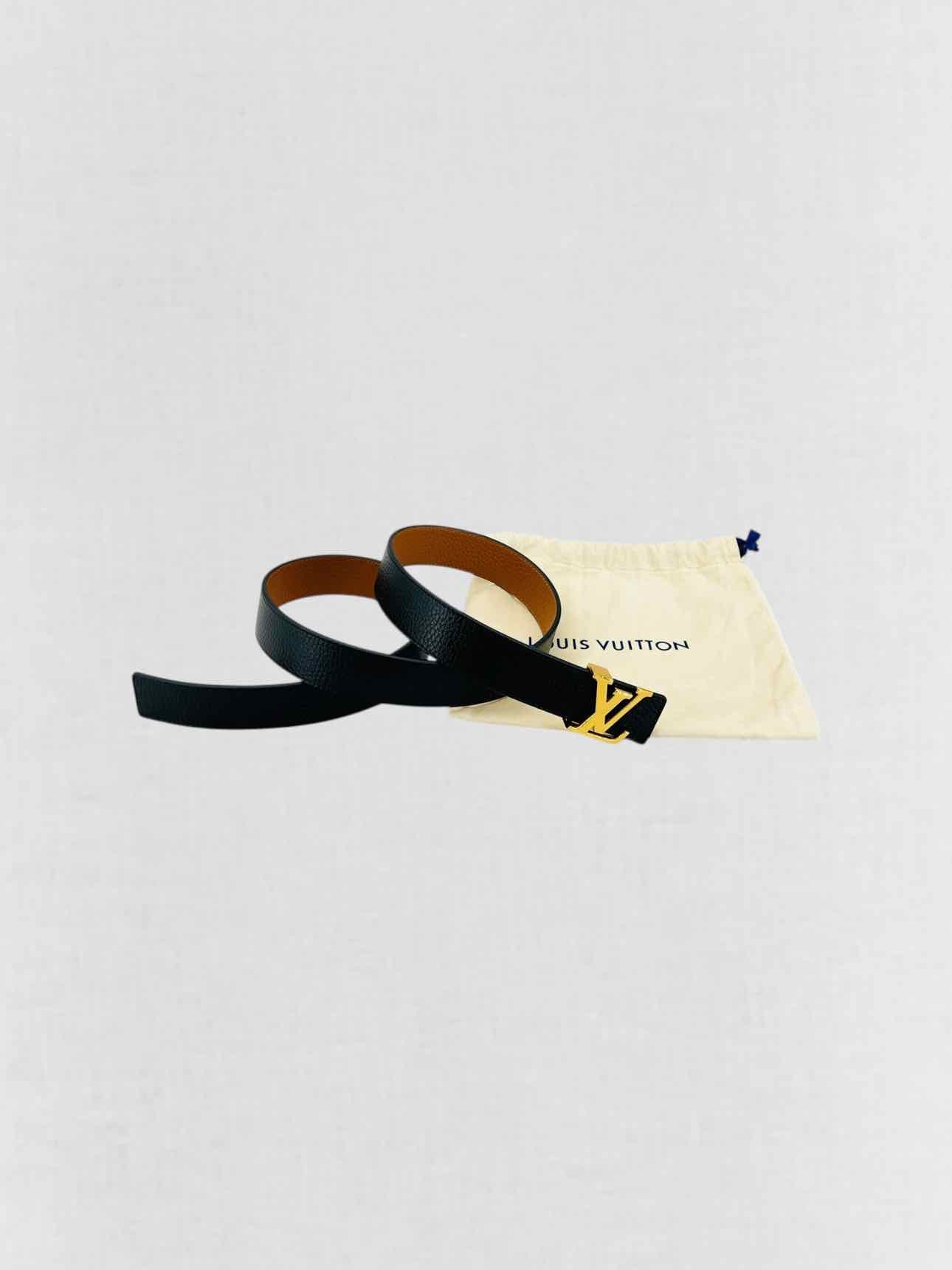 LOUIS VUITTON Black & Tan Belt