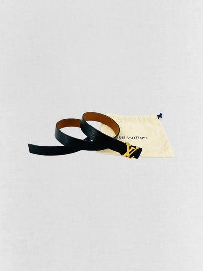 LOUIS VUITTON Black & Tan Belt