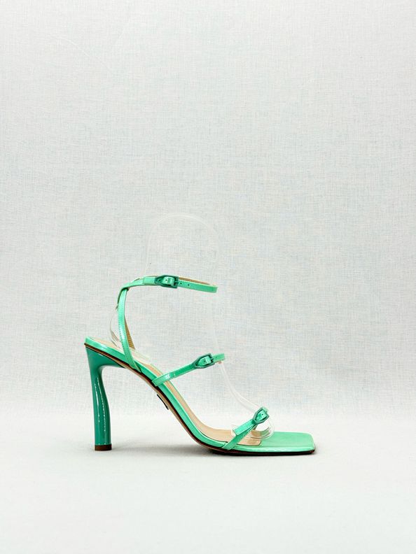 PAUL ANDREW Aqua Green Size EU 38.5 Heeled Sandals