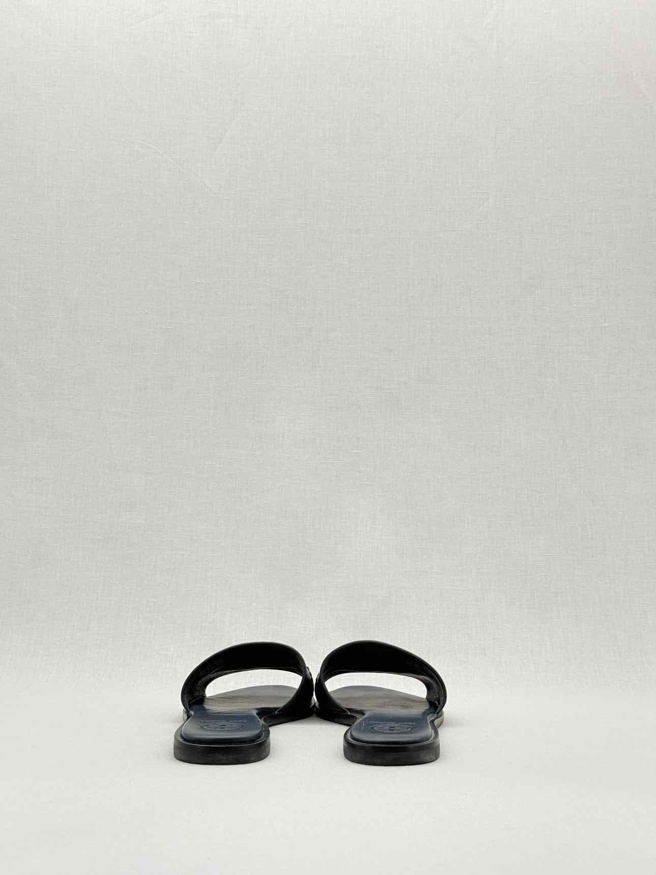 TORY BURCH Navy Blue & Beige Size EU 36 Flats