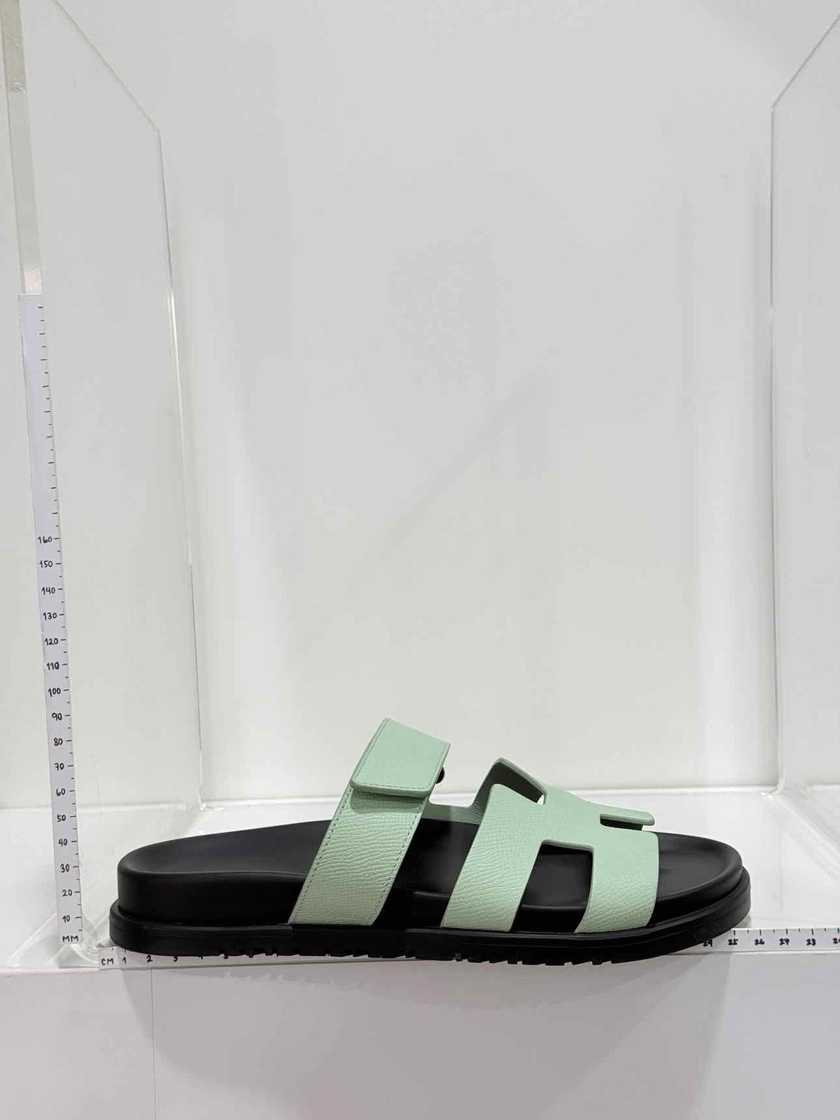 HERMES Chypre Mint Green Size EU 38 Sandals