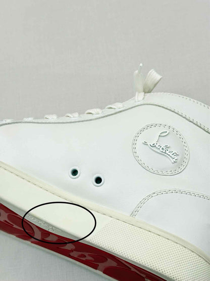 CHRISTIAN LOUBOUTIN White Spiked Size EU 42 Sneakers