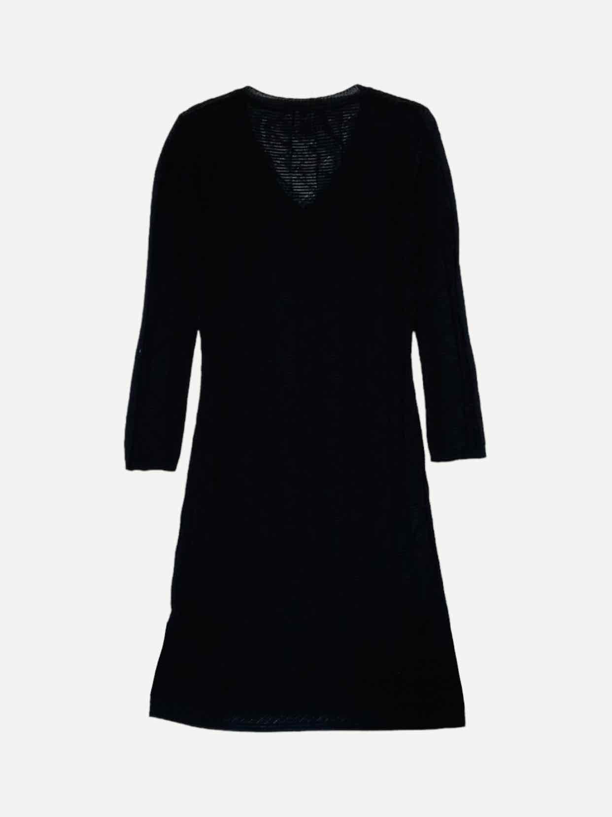 M MISSONI Knit Black Knee Length Dress