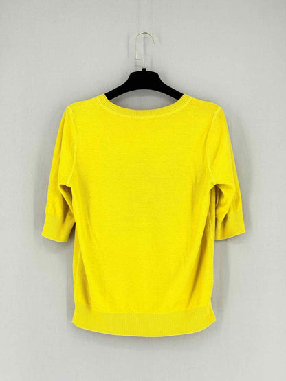 SONIA BY SONIA RYKIEL Yellow Logo Size Small Sweater