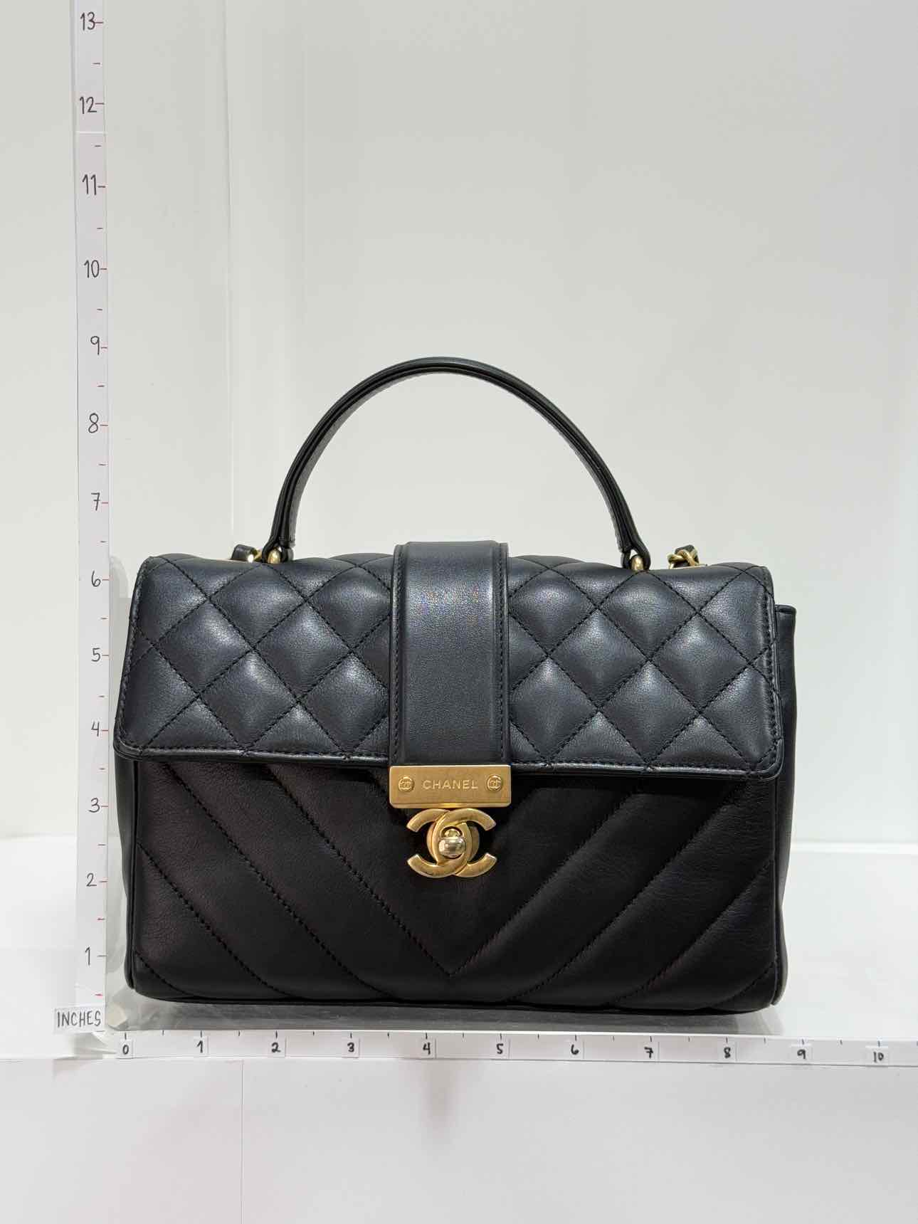 CHANEL In The City Black Quilted Top Handle