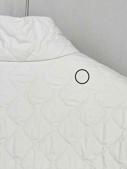 HERMES Off-white Quilted Size US 2 Jacket