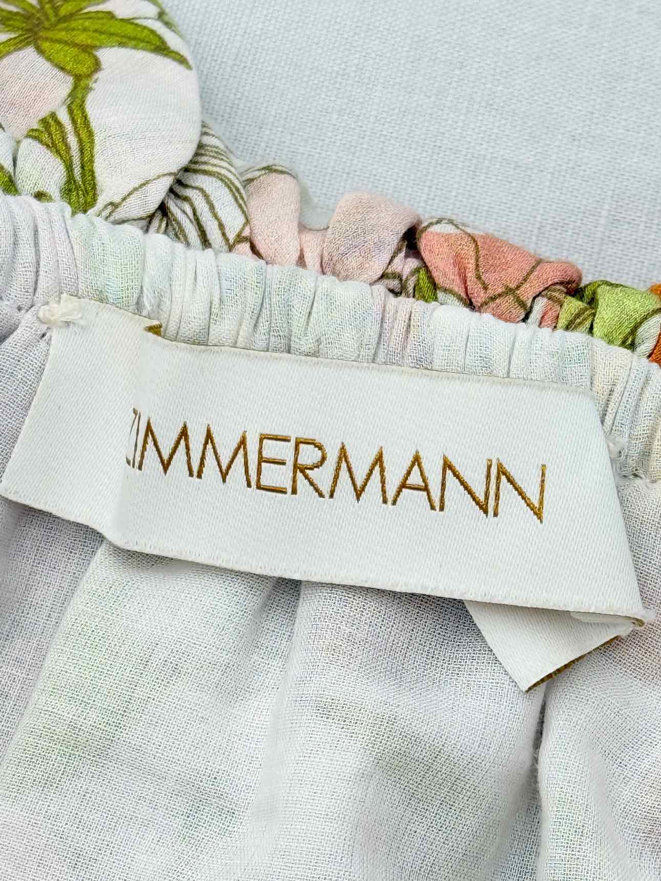 ZIMMERMANN Pink Multicolor Floral Size US 10 Long Dress