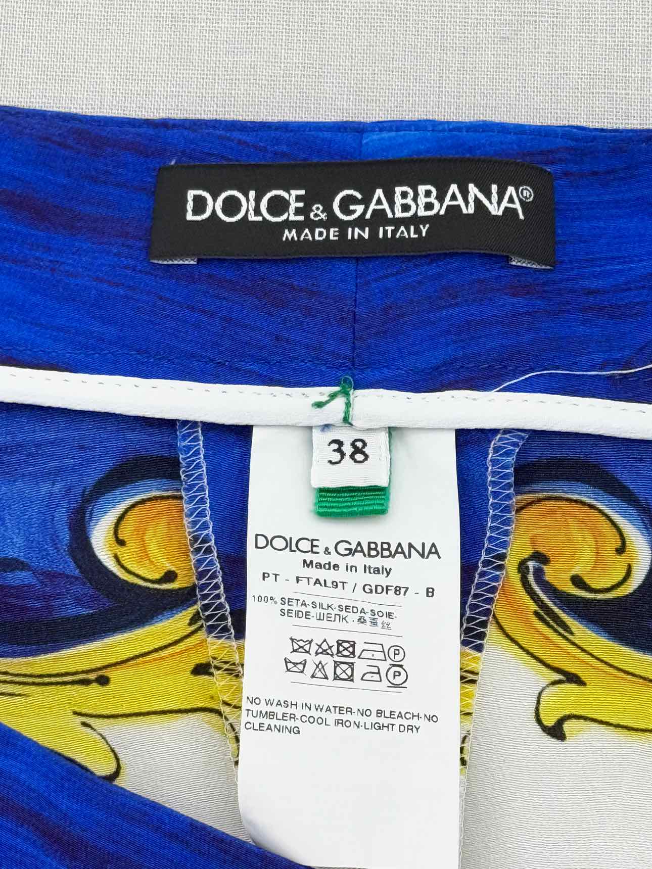 DOLCE & GABBANA Blue Multicolor Size US 2 Outfit Set