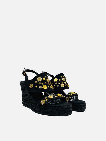 CASTAÑER Espadrille Black Wedges