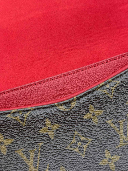 LOUIS VUITTON Pallas Chain Red Monogram Shoulder Bag