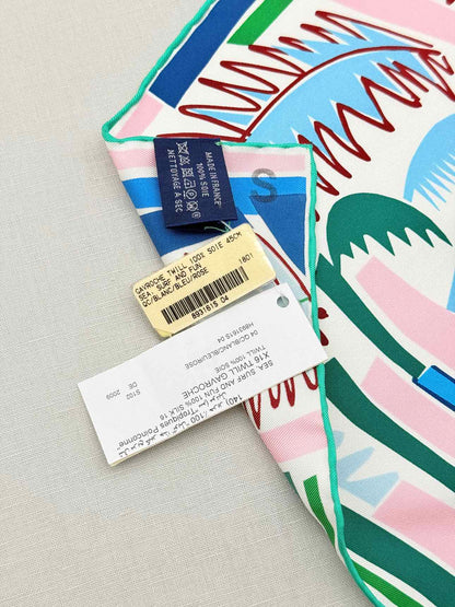 HERMES Blue Multicolor Scarf