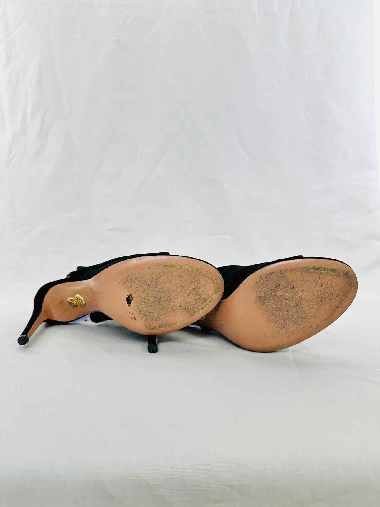 AQUAZZURA Black Size EU 39 Slingbacks