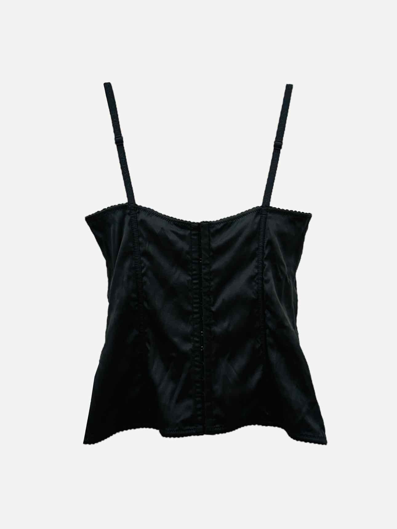 DOLCE & GABBANA Bustier Black Size Medium Top