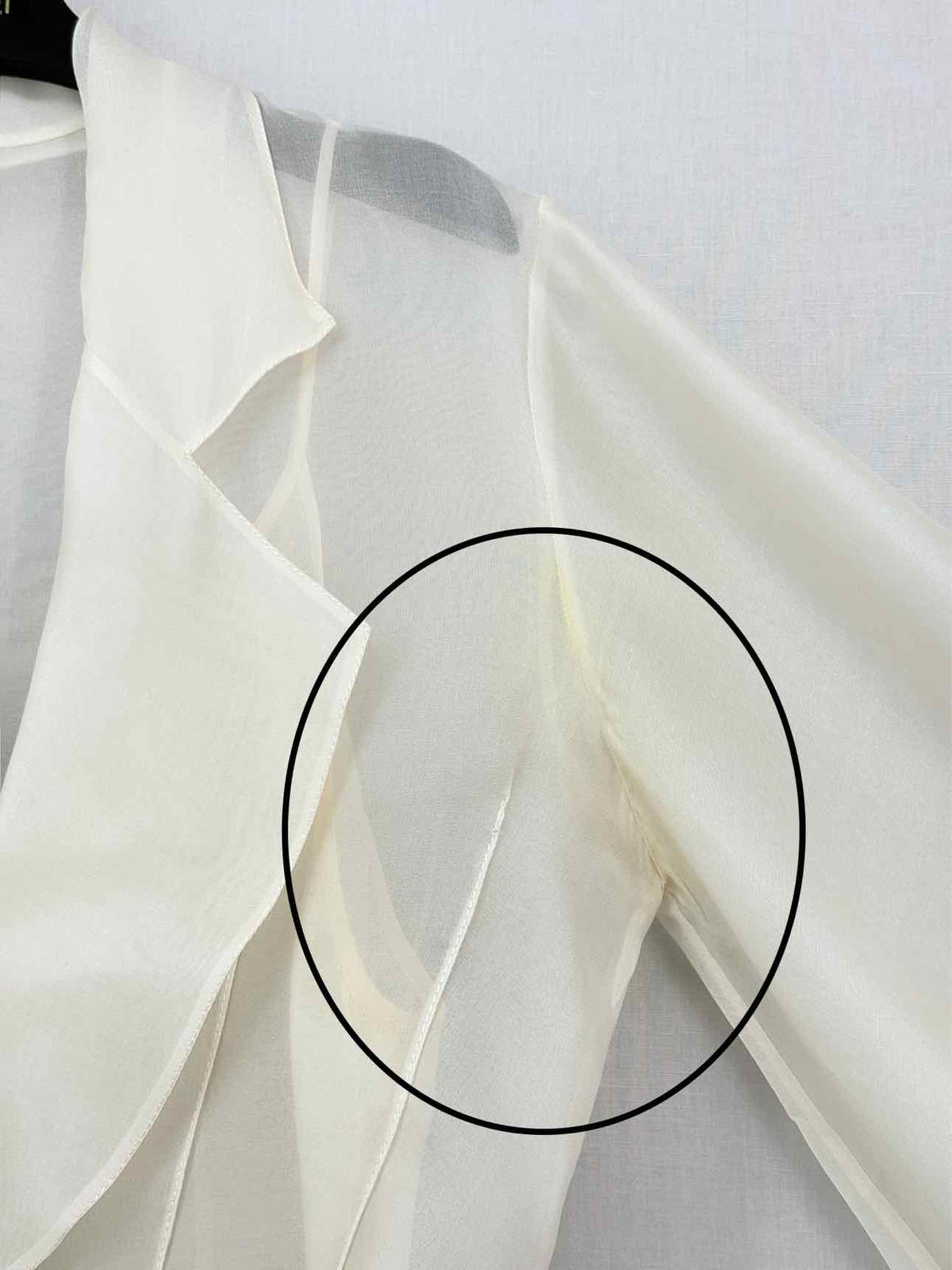 CHRISTIAN DIOR Organza Cream Size US 12 Blouse