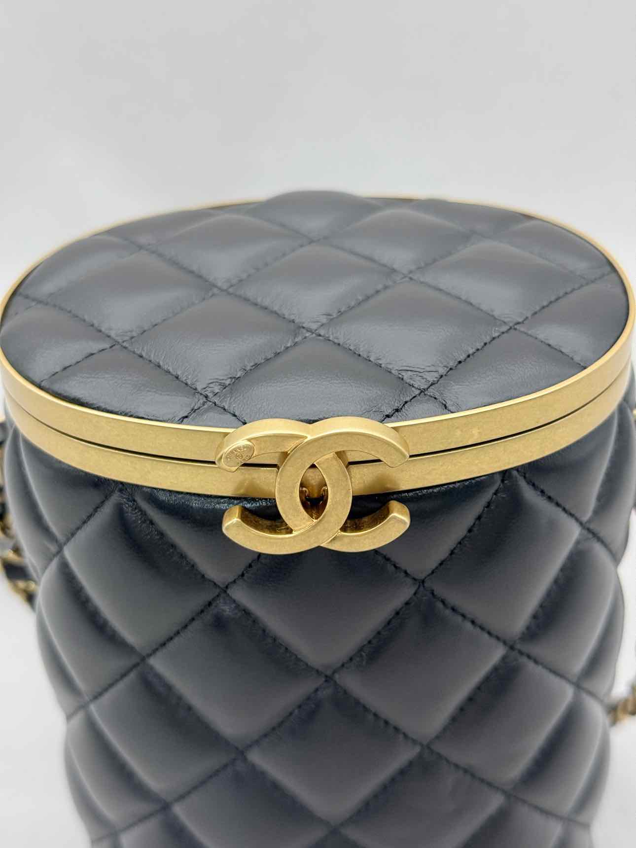CHANEL Crown Box Black Quilted Vanity Case
