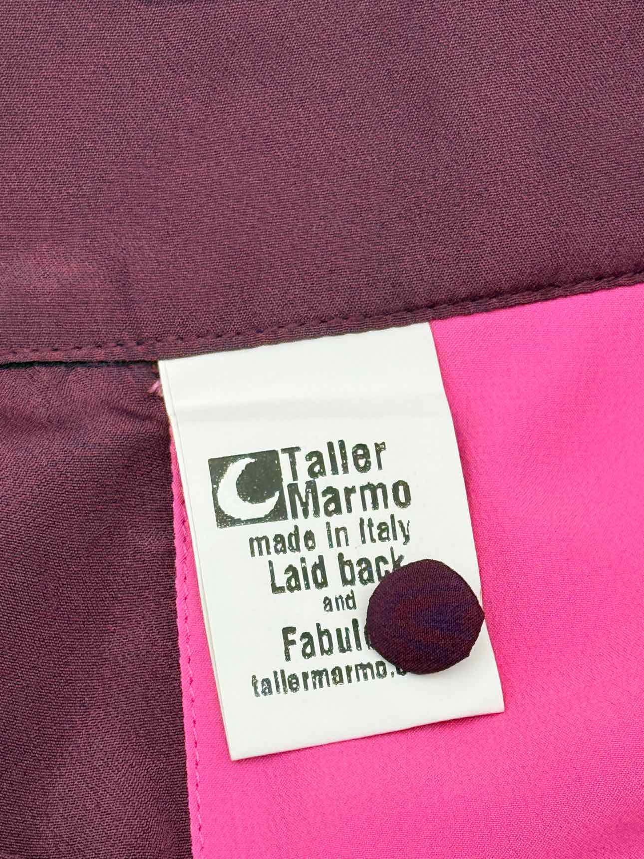TALLER MARMO Pink & Burgundy Colorblock Size US 6 Pants
