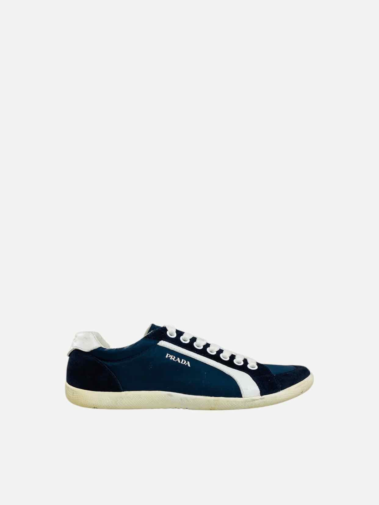 PRADA Low Top Blue & Black Size EU 42 Sneakers