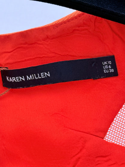 KAREN MILLEN Orange Size US 6 Knee Length Dress