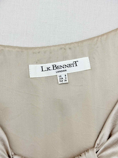 LK BENNETT Khaki Size US 4 Knee Length Dress
