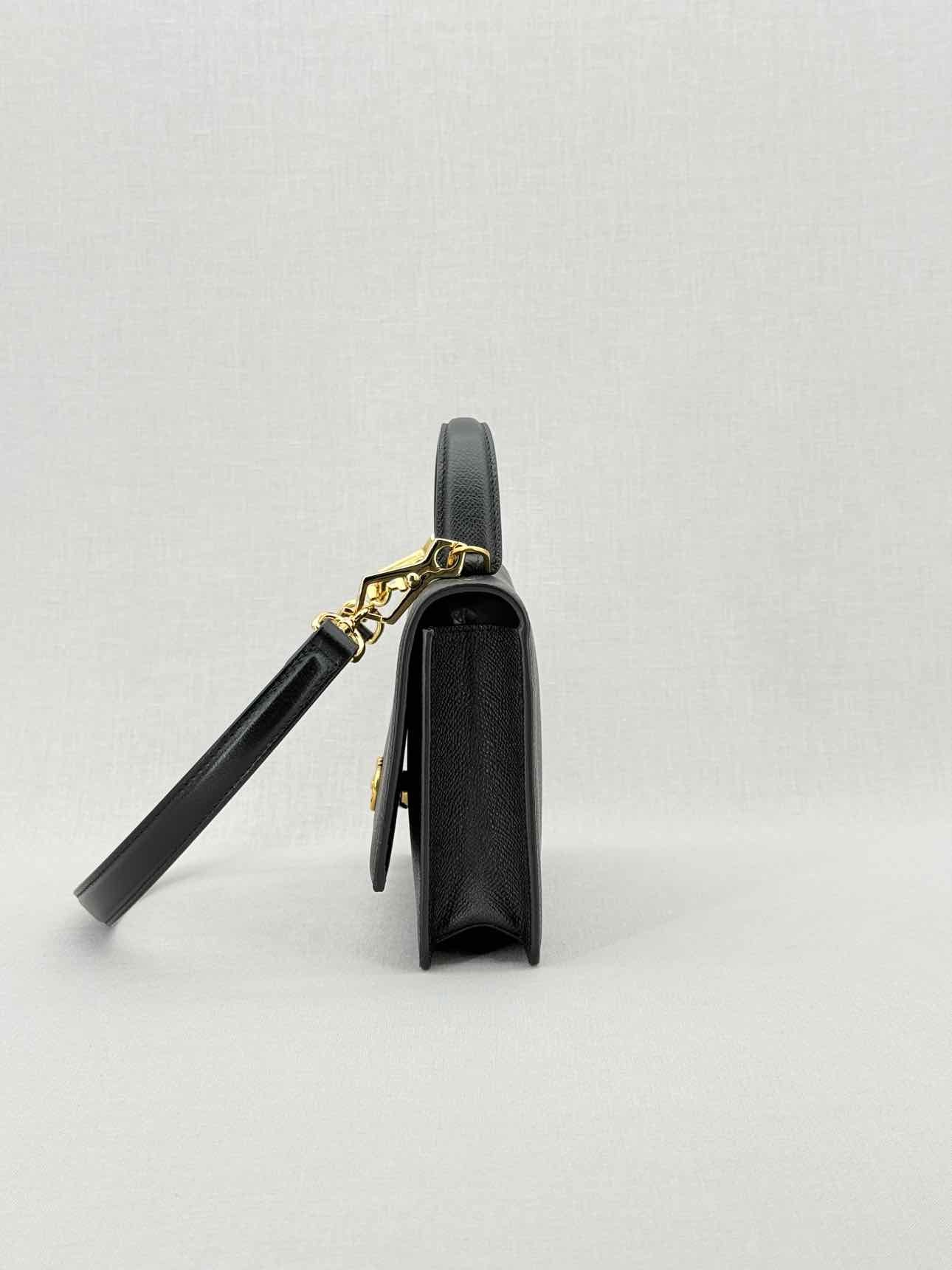 SALVATORE FERRAGAMO Gancini Black Top Handle