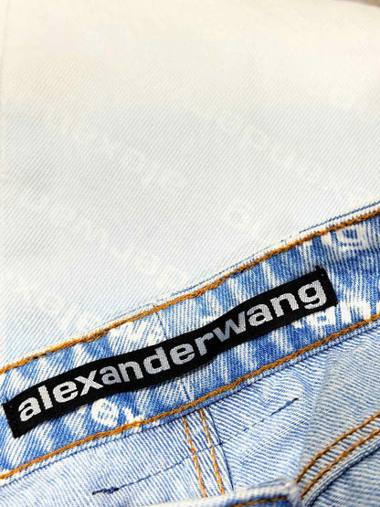 ALEXANDER WANG Ombre Logo Blue Size 26 Jeans