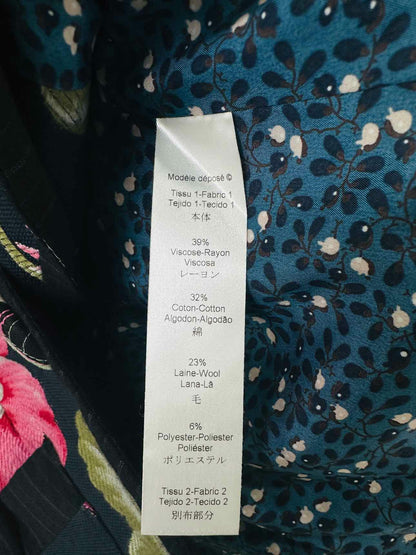 KENZO Navy Blue Multicolor Floral Size US 8 Jacket