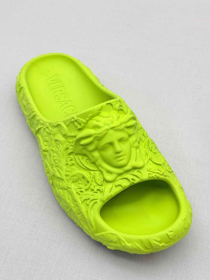 VERSACE Medusa Neon Green Size EU 43 Slides