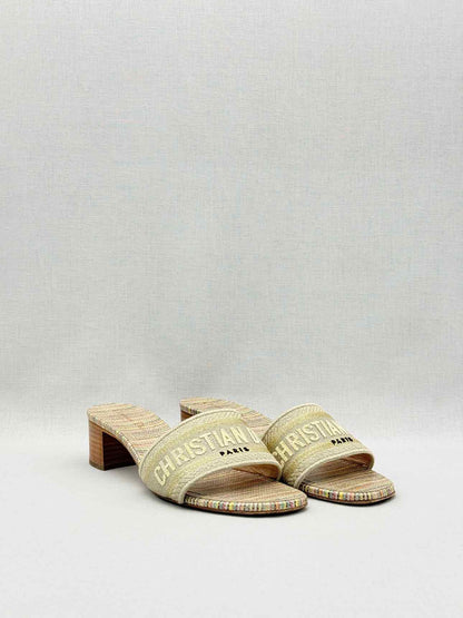 DIOR Dway Gold Multicolor Size EU 40 Heeled Sandals