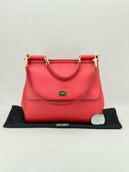 DOLCE & GABBANA Miss Sicily Red Top Handle